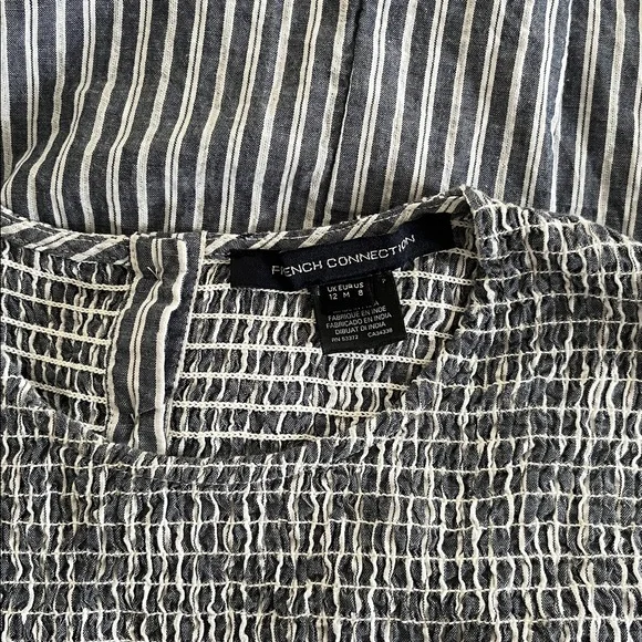 French Connection Blue and White Striped Mini Dress - Picture 12 of 13